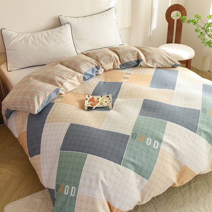 91家纺网 家纺一手货源 找家纺 八十八家纺 2025新款全棉12868系列单品被套 街角咖啡