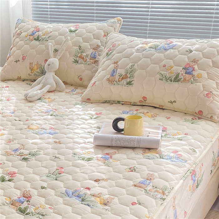 91家纺网 家纺一手货源 找家纺  九亭家纺 2024新款全棉夹棉防口水防头油枕套 防水-蘑菇屋