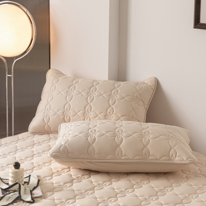 91家纺网 家纺一手货源 找家纺 （总）鑫钰 2024新款原棉大豆夹棉床笠-幸运花