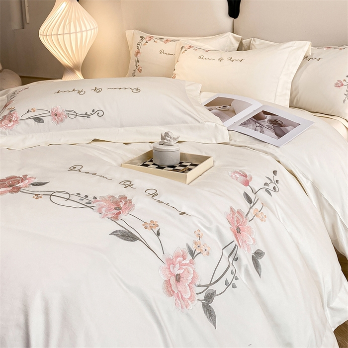 91家纺网 家纺一手货源 找家纺 （总）蓝米卡夫 2024新品-全棉公主风刺绣宽边少女心系列