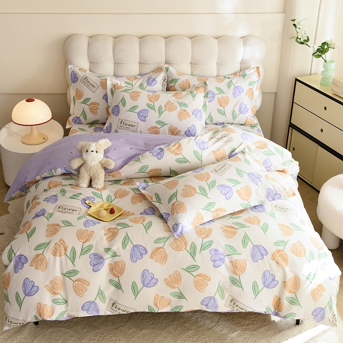 91家纺网 家纺一手货源 找家纺 八十八家纺 2025新款全棉12868床单款四件套 雅晴