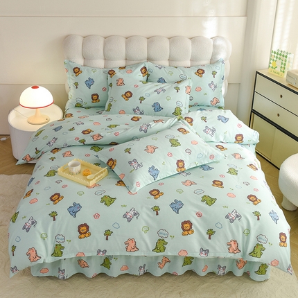 91家纺网 家纺一手货源 找家纺 （总）八十八家纺 2025新款全棉12868床裙款四件套