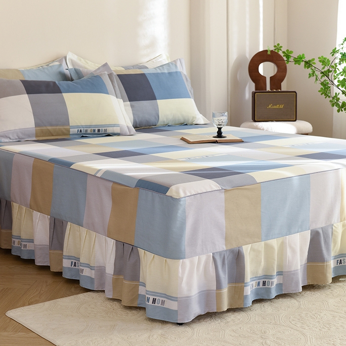 91家纺网 家纺一手货源 找家纺 八十八家纺 2025新款全棉12868系列四件套单品床裙 简伯格