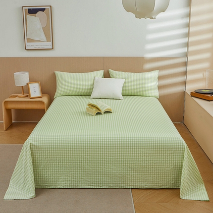 91家纺网 家纺一手货源 找家纺 （总）恋人优选 2024新款纯棉色织水洗床单枕套