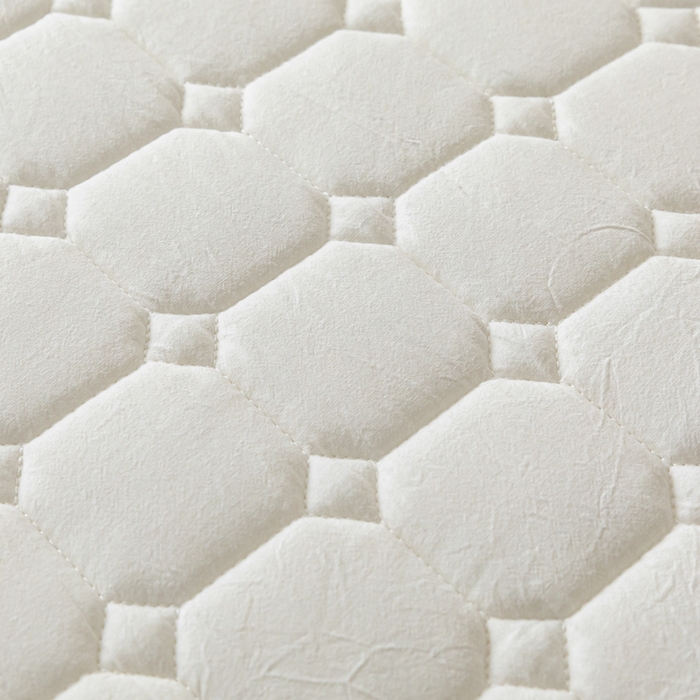 91家纺网 家纺一手货源 找家纺 鑫钰 2024新款无印风水洗棉水洗亲肤大豆夹棉床笠-简格 简格-月光白