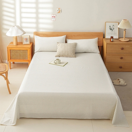 91家纺网 家纺一手货源 找家纺 （总）恋人优选 2024新款纯棉色织水洗床单枕套