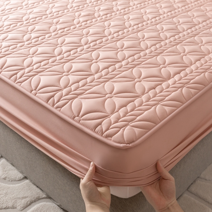 91家纺网 家纺一手货源 找家纺 （总）鑫钰 2024新款A类防水大豆夹棉床笠-麦穗