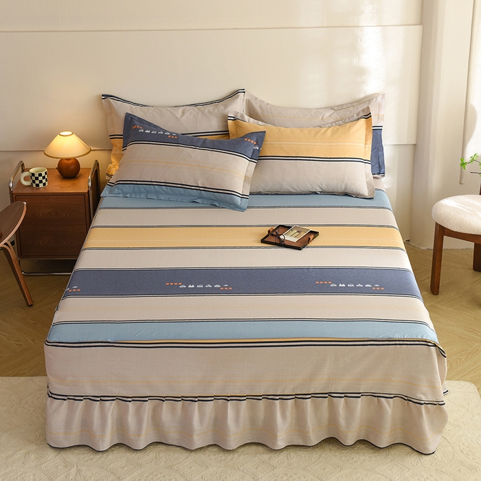 91家纺网 家纺一手货源 找家纺 八十八家纺 2025新款全棉12868系列四件套单品床裙 极光