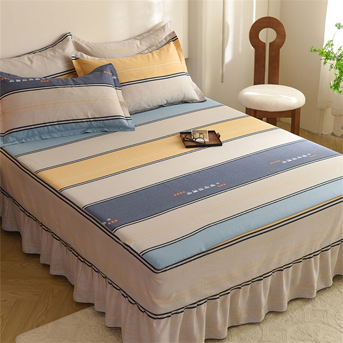 91家纺网 家纺一手货源 找家纺 八十八家纺 2025新款全棉12868系列四件套单品床裙 极光