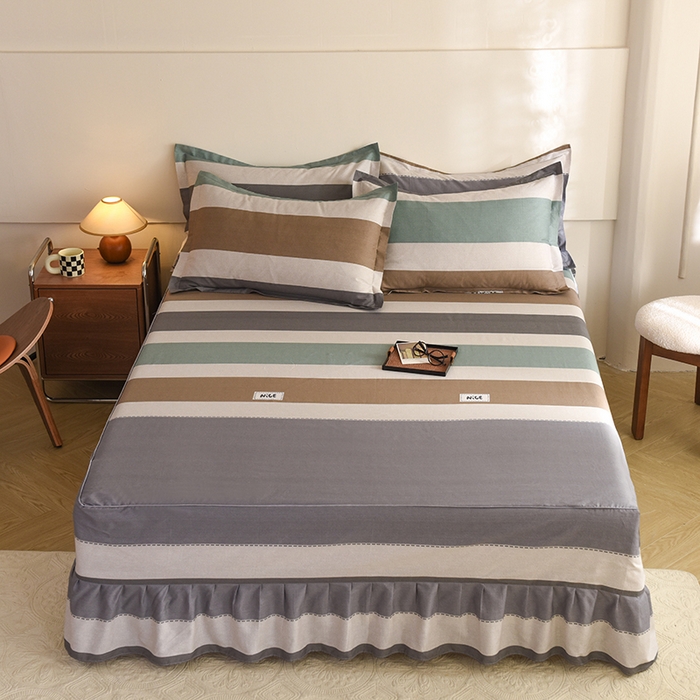 91家纺网 家纺一手货源 找家纺 八十八家纺 2025新款全棉12868系列四件套单品床裙 洛川