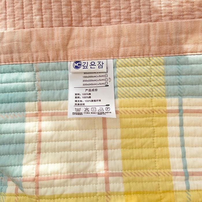 91家纺网 家纺一手货源 找家纺 沐纯家居 2024新款40S13372双面纯棉床盖三件套 心韵