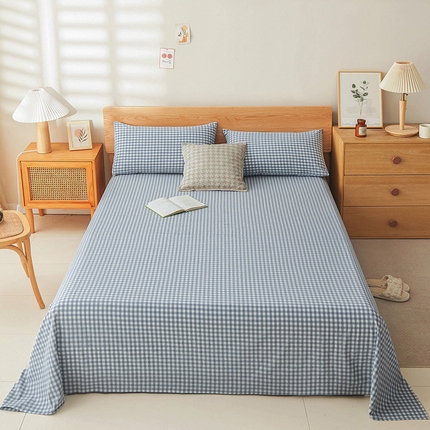 91家纺网 家纺一手货源 找家纺 （总）恋人优选 2024新款纯棉色织水洗床单枕套