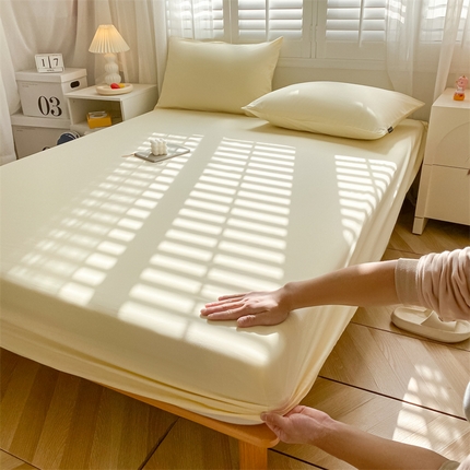 蓝米卡夫 2024新品-全棉色织水洗棉A类单品系列 奶油黄