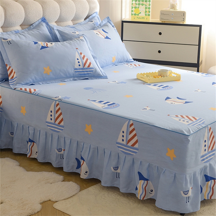 91家纺网 家纺一手货源 找家纺 八十八家纺 2025新款全棉12868系列四件套单品床裙 海洋之星