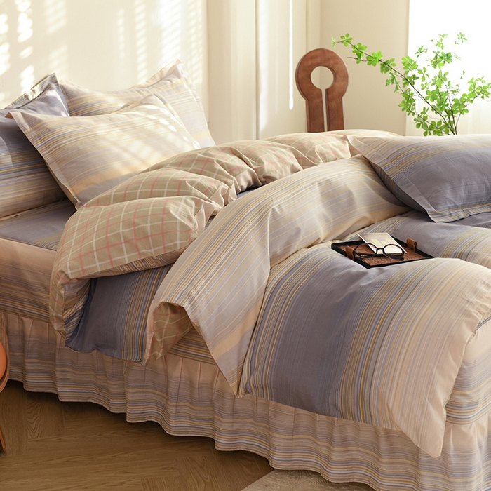 91家纺网 家纺一手货源 找家纺 八十八家纺 2025新款全棉12868床裙款四件套 网络时代