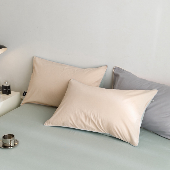 91家纺网 家纺一手货源 找家纺 卡姿家纺 2024春夏纯色双拼嵌绳款单床单—莫琳 莫琳 床单春风绿