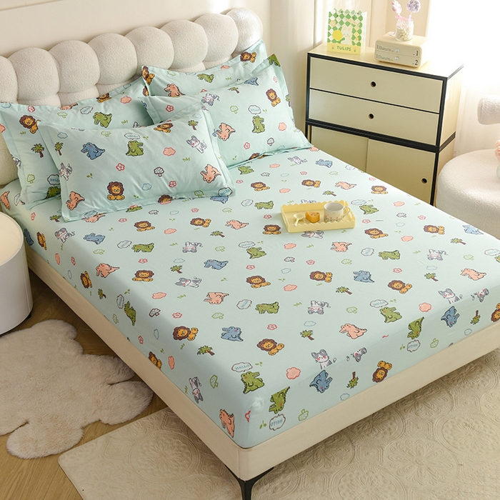 91家纺网 家纺一手货源 找家纺 八十八家纺 2025新款全棉12868系列单品床笠 森森乐园