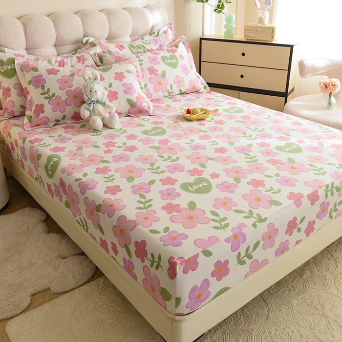 91家纺网 家纺一手货源 找家纺 八十八家纺 2025新款全棉12868系列单品床笠 花夏未央