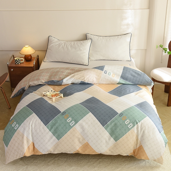 91家纺网 家纺一手货源 找家纺 八十八家纺 2025新款全棉12868系列单品被套 街角咖啡