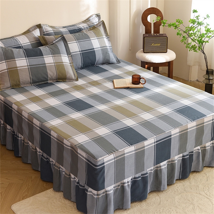 91家纺网 家纺一手货源 找家纺 八十八家纺 2025新款全棉12868系列四件套单品床裙 加州风情