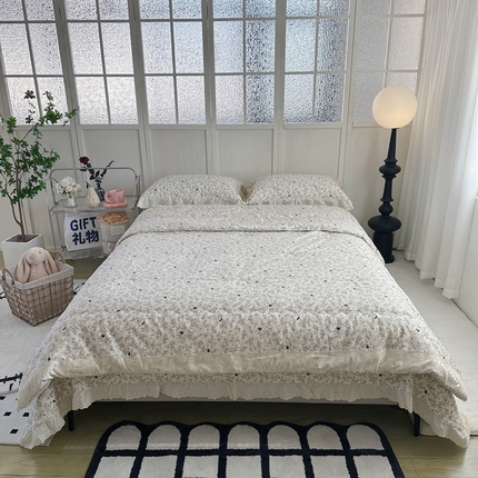 91家纺网 家纺一手货源 找家纺 （总）佰织鑫家居（会员-5元） 2024新款全棉法式床盖款春秋被四件套