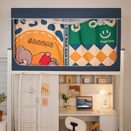 91家纺网 家纺一手货源 找家纺 （总）青竹苑 2024新款涂银强遮光学生蚊帐上下铺坐床蚊帐