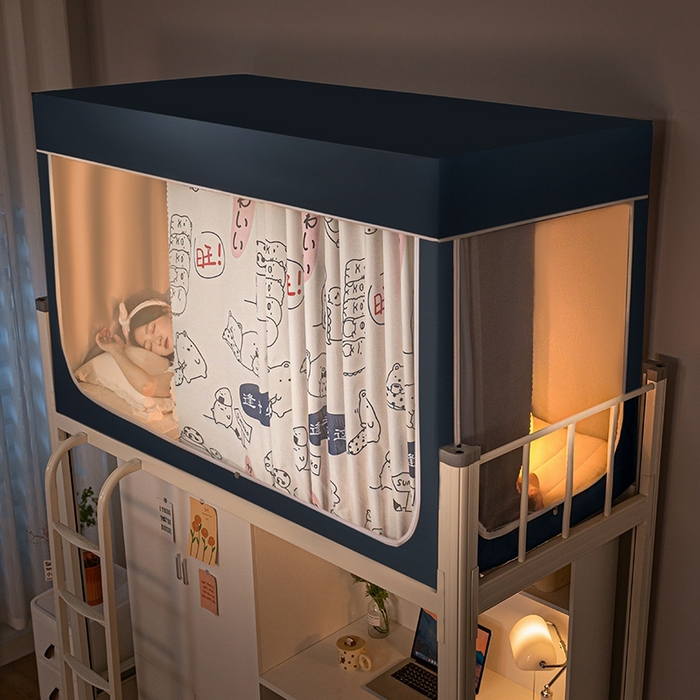 91家纺网 家纺一手货源 找家纺 青竹苑 2024新款涂银强遮光学生蚊帐上下铺坐床蚊帐 逢考必过