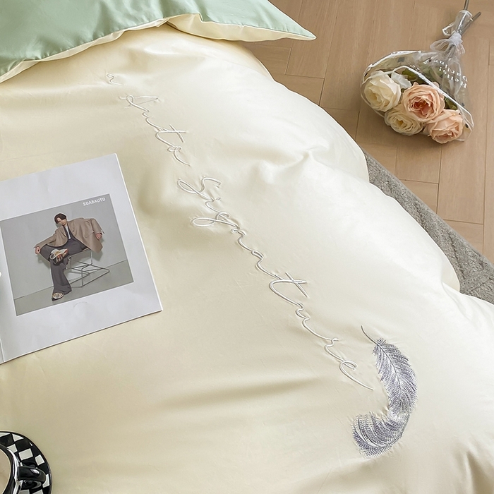 91家纺网 家纺一手货源 找家纺 （总） 澳梵家居 2024新款【知羽】系列60s刺绣全棉四件套