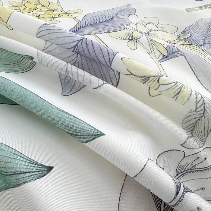 91家纺网 家纺一手货源 找家纺  元元被芯 2024新款全棉长绒棉数码印花四件套全棉四件套纯棉四件套 花意飘香-紫