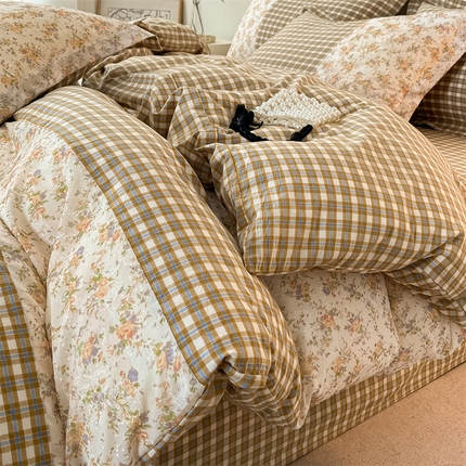 91家纺网 家纺一手货源 找家纺 换种生活 2024新款全棉活性印染四件套-美式田园风系列 弗洛伊德