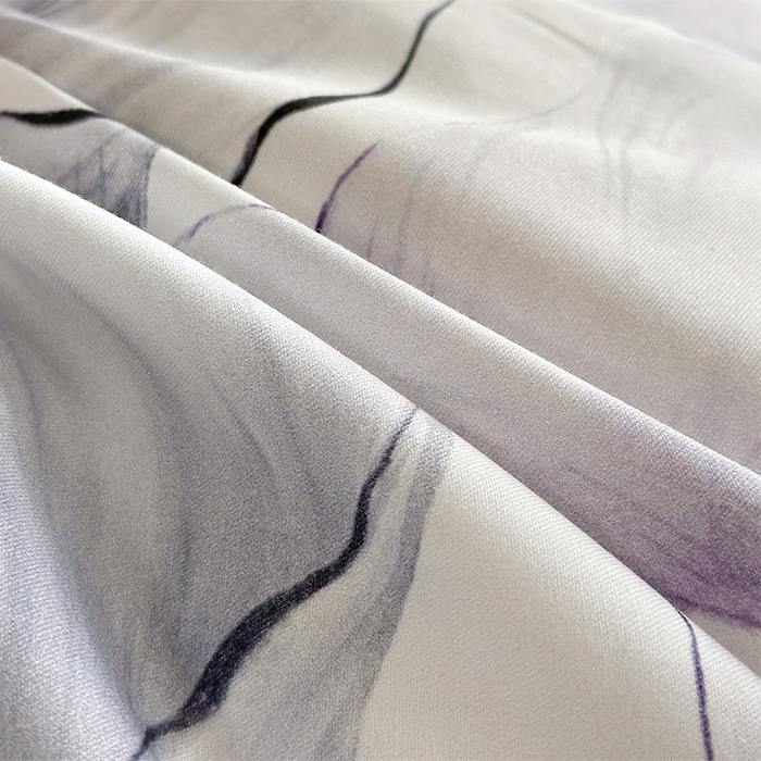 91家纺网 家纺一手货源 找家纺  元元被芯 2024新款全棉长绒棉数码印花四件套全棉四件套纯棉四件套 步步生莲-紫