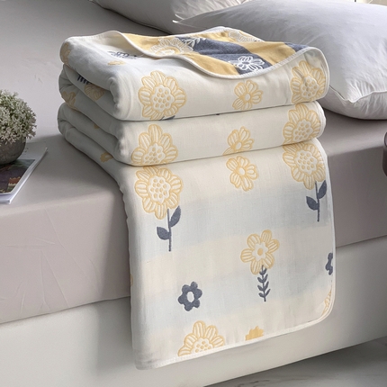 91家纺网 家纺一手货源 找家纺 （总）爱港家纺 2024新款全棉六层毛巾被夏凉被纱布毯