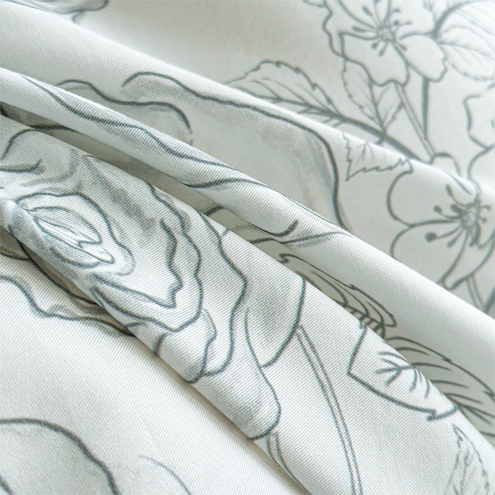 91家纺网 家纺一手货源 找家纺  元元被芯 2024新款全棉长绒棉数码印花四件套全棉四件套纯棉四件套 芙花瑶-米