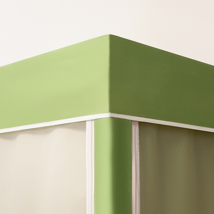 91家纺网 家纺一手货源 找家纺 青竹苑 2024新款涂银强遮光学生蚊帐上下铺坐床蚊帐 呆萌兔绿色