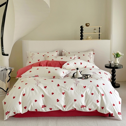  元元被芯 2024新款全棉长绒棉数码印花四件套全棉四件套纯棉四件套 约定-米