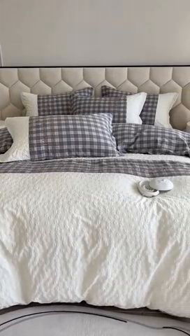 91家纺网 家纺一手货源 找家纺 换种生活 2024新款全棉活性印染刺绣四件套-法式小香风系列 麦田