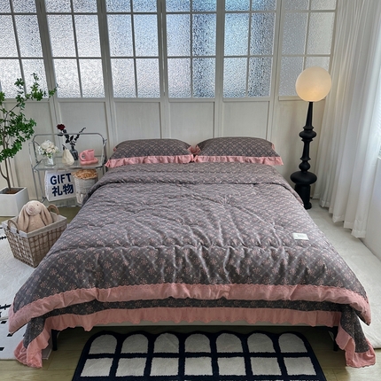 91家纺网 家纺一手货源 找家纺 （总）佰织鑫家居（会员-5元） 2024新款全棉法式床盖款春秋被四件套