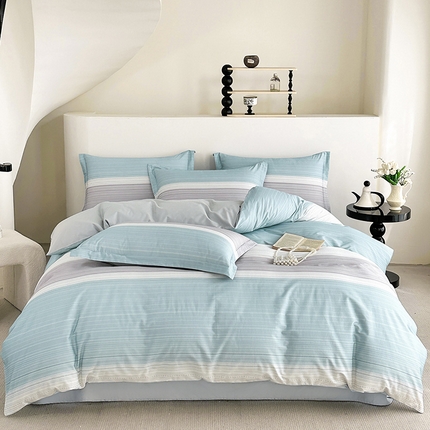  元元被芯 2024新款全棉长绒棉数码印花四件套全棉四件套纯棉四件套 写意人生-兰