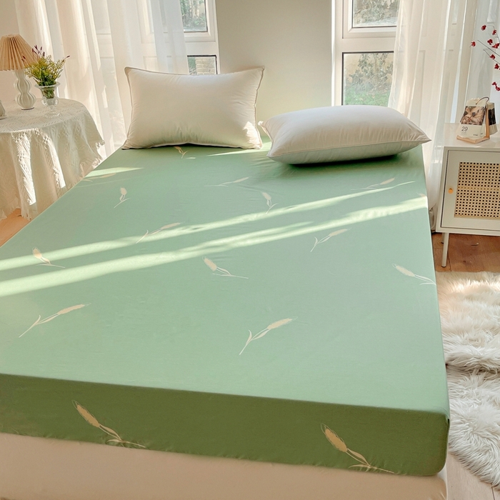 91家纺网 家纺一手货源 找家纺 艾迪尚 2025新款133X76宽幅全棉印花单床笠 秋言—粉