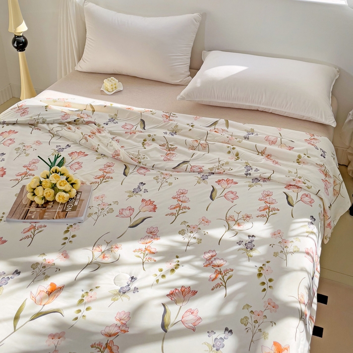 91家纺网 家纺一手货源 找家纺 亚龙工厂店 2024新款凉感丝抗菌冰皮小凉被 盼夏