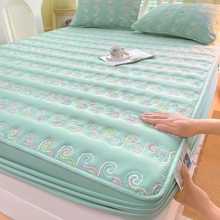 91家纺网 家纺一手货源 找家纺 （总）尊康家纺（原磊科） 2024新款亲肤奶昔棉夹棉床笠-星空