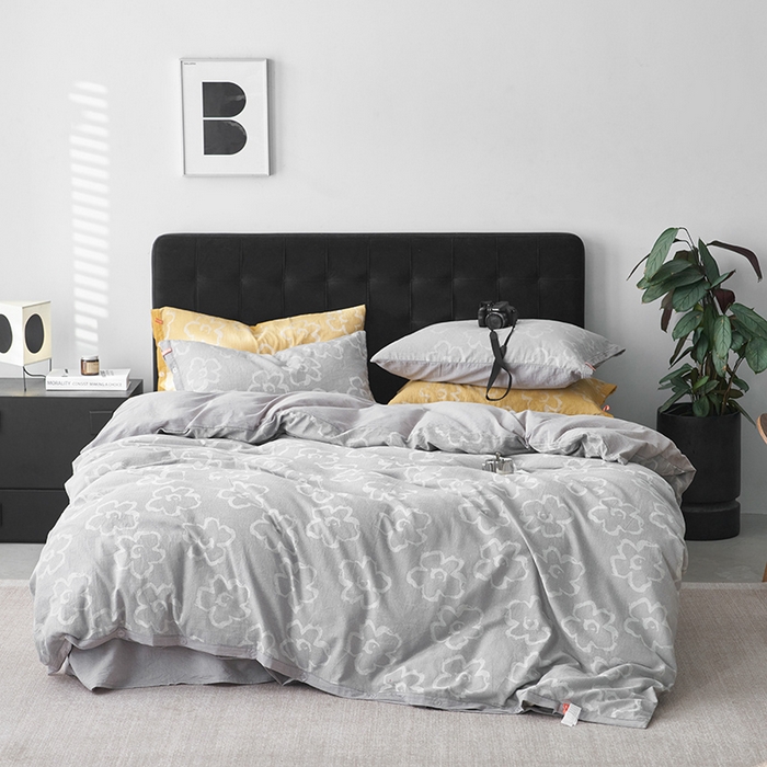 91家纺网 家纺一手货源 找家纺 安莱生活 2024新款双层纱大提花悠然纽扣宽边工艺款 悠然-银灰