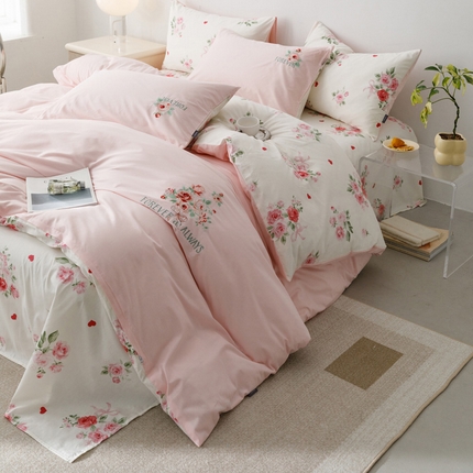 91家纺网 家纺一手货源 找家纺 （总）卡巴伦家纺 2024新款全棉印加绣四件套-花卉款