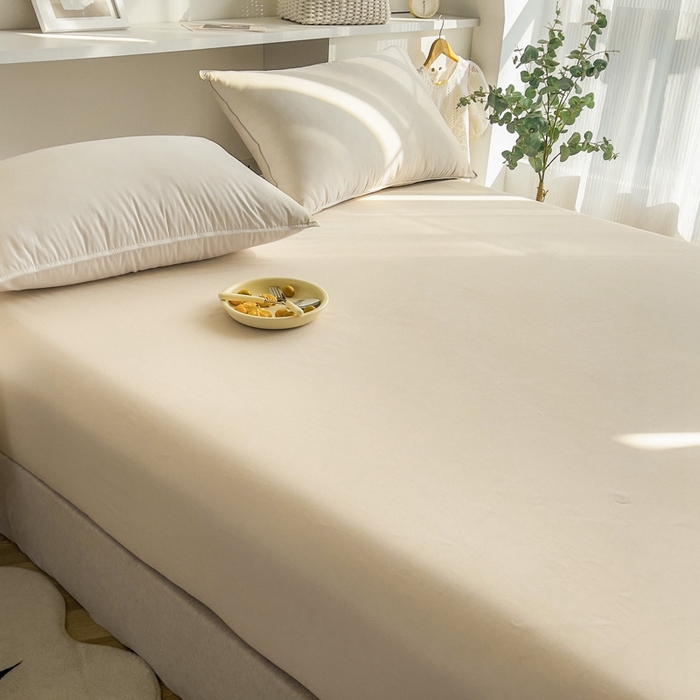 91家纺网 家纺一手货源 找家纺 艾迪尚 2025新款133X76宽幅全棉印花单床笠 木槿-粉