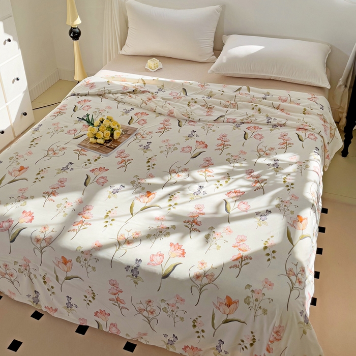 91家纺网 家纺一手货源 找家纺 亚龙工厂店 2024新款凉感丝抗菌冰皮小凉被 盼夏