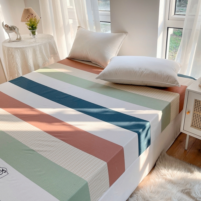 91家纺网 家纺一手货源 找家纺 艾迪尚 2025新款133X76宽幅全棉印花单床笠 苏格兰