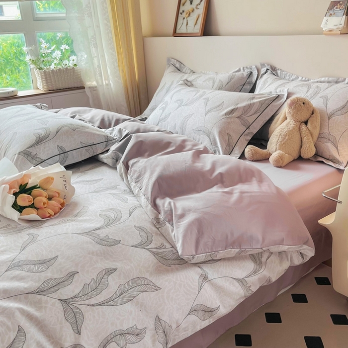 91家纺网 家纺一手货源 找家纺 艾迪尚 2025新款133X76宽幅全棉印花四件套（有单品+可定制） 落落晨光