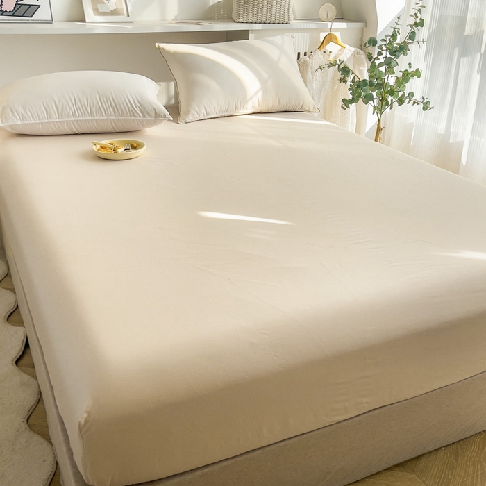 91家纺网 家纺一手货源 找家纺 艾迪尚 2025新款133X76宽幅全棉印花单床笠 木槿-粉