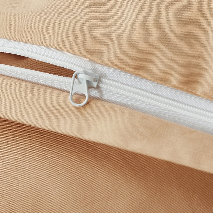 91家纺网 家纺一手货源 找家纺 寝柔家纺 2024新款40S全棉斜纹13372纯棉纯色被套单件 卡其