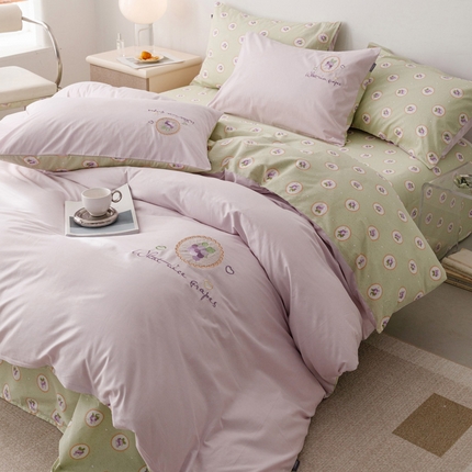 91家纺网 家纺一手货源 找家纺 卡巴伦家纺 2024新款全棉印加绣四件套-花卉款 葡萄园